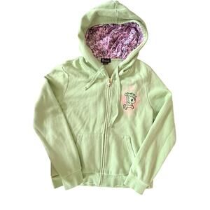 tokidoki Sweet Matcha Unicorno Hoodie Womens XL Green Full Zip Japanese Kawaii